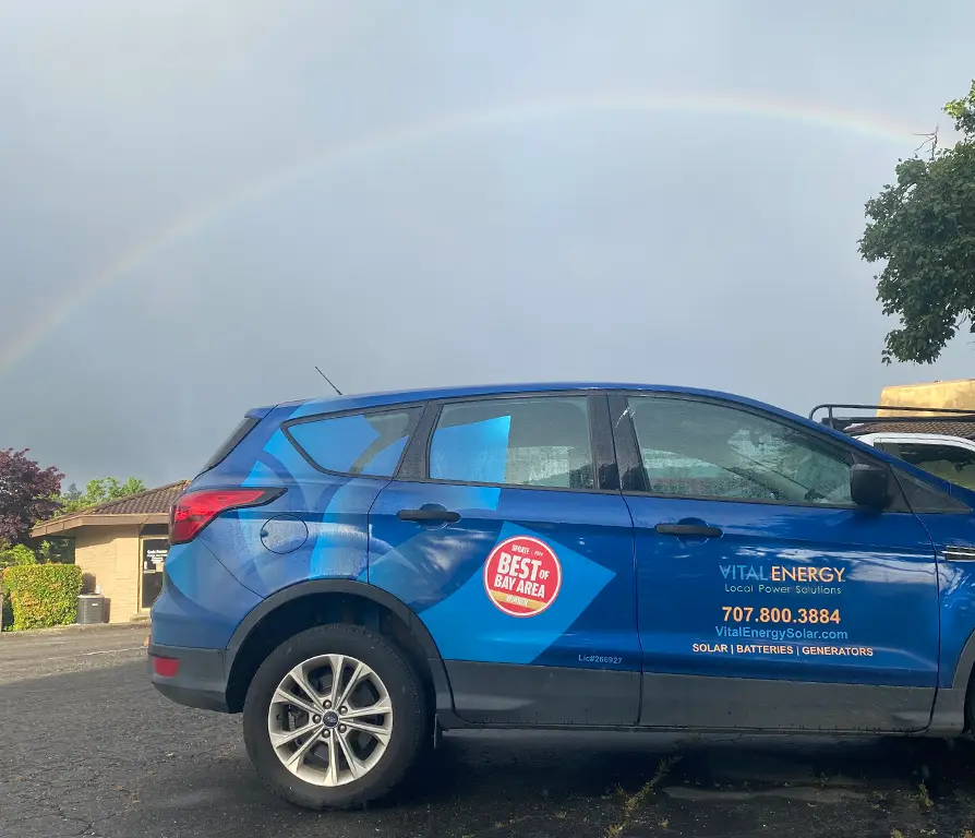 Solar energy. Vital Energy Solutions Car.